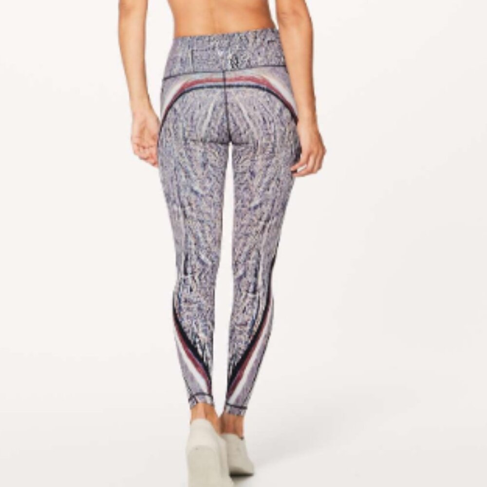 Lululemon Wunder Under Hi-Rise Tight Nulux SIZE 10 Polychromatic Multi Black